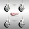 Service Caster 5 Inch 316SS Black Polyurethane Swivel 10mm Threaded Stem Caster Set Brake SS316TS20S514-PPUB-BLK-TLB-M1015-4 - alternate 4